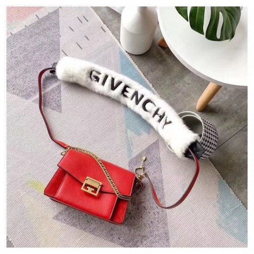 Borsa a tracolla GIVENCHY GV3 in pelle e camoscio 9989 rossa