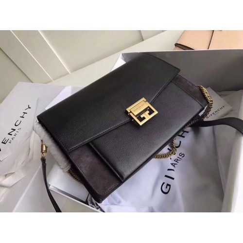 Borsa a spalla GIVENCHY GV3 media in pelle 9741 nera