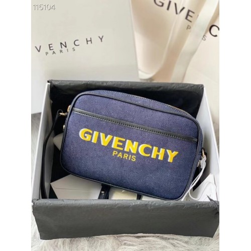Borsa a tracolla GIVENCHY 1990 blu scuro