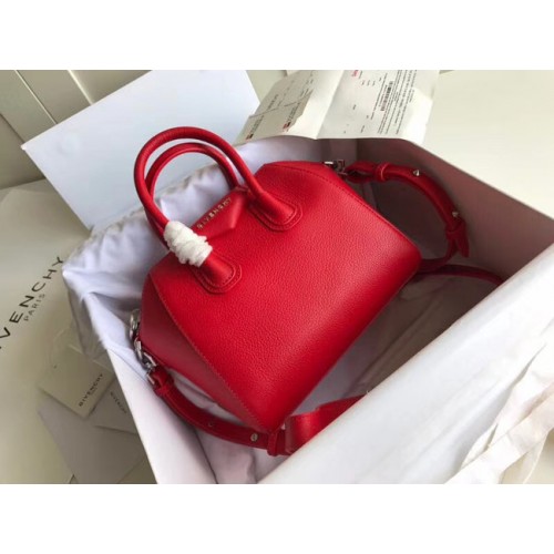 Borsa Antigona Givenchy in pelle di vitello granulata BB0511 rossa