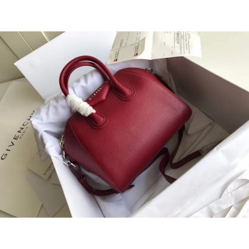 Borsa Antigona piccola in pelle di vitello granulata Givenchy BB0511 bordeaux