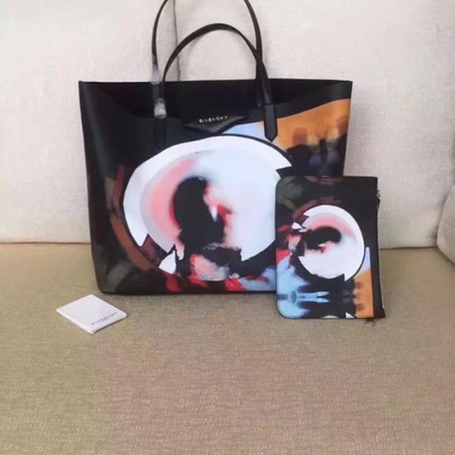 Borsa shopper grande con stampa Givenchy G6598C nera