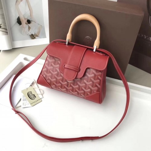 Mini borsa tote in pelle di vitello Goyard 9955 rossa