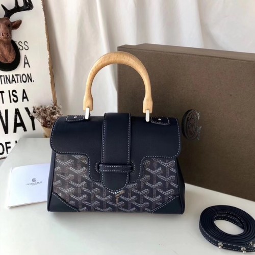 Borsa tote mini in pelle di vitello Goyard 9955 blu scuro