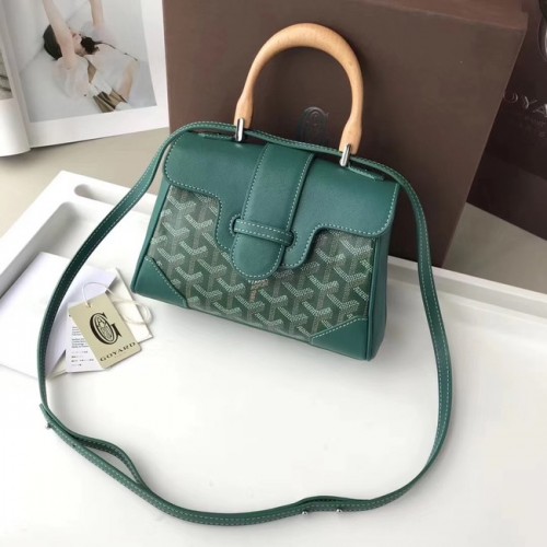 Borsa tote mini in pelle di vitello Goyard 9955 verde
