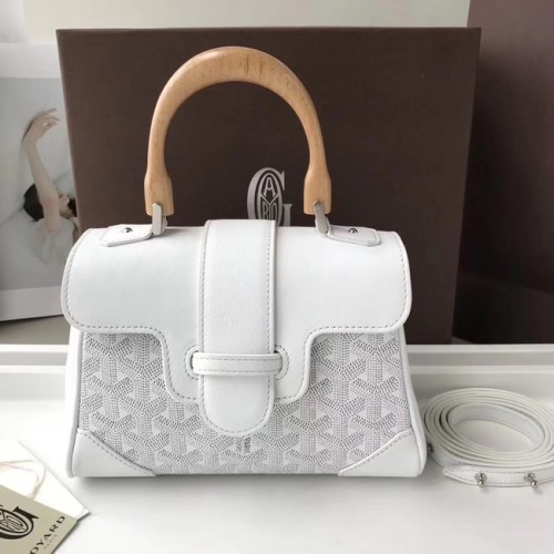 Borsa tote mini in pelle di vitello Goyard 9955 bianca