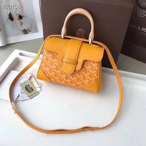 Borsa tote mini in pelle di vitello Goyard 9955 gialla