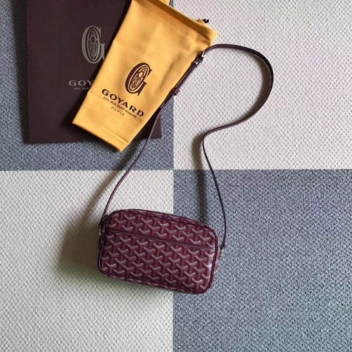 Borsa a tracolla in pelle di vitello Goyard 6788 Vino