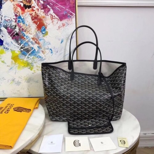 Borsa tote in pelle di vitello Goyard 20207 nera