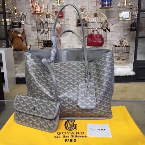 Borsa tote in pelle di vitello Goyard 20207 grigia