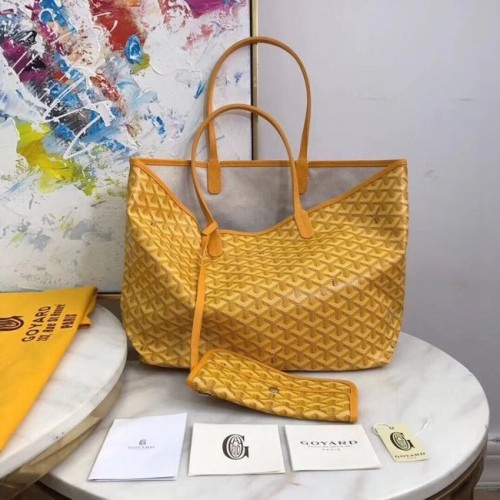 Borsa tote in pelle di vitello Goyard 20207 gialla