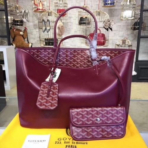 Borsa tote in pelle di vitello Goyard 20208 Vino