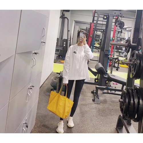 Borsa tote in pelle di vitello Goyard 6783 gialla