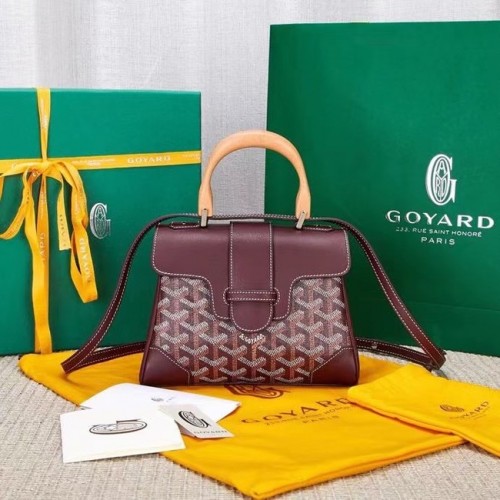 Borsa tote mini Saigon in pelle di vitello Goyard 9955 Vino
