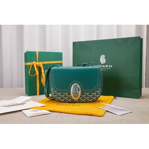Borsa a tracolla in pelle di vitello Goyard 9967 verde
