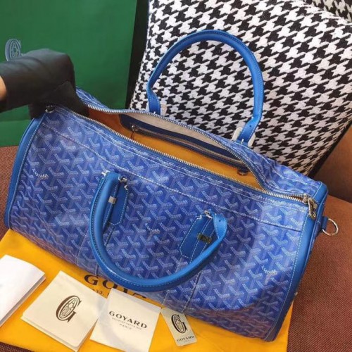 Borsa da viaggio Goyard Canvas 6958 blu