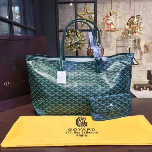 Borsa tote in pelle di vitello Goyard Y Doodling 36987 verde