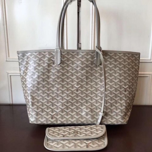 Borsa tote in pelle di vitello Goyard Y Doodling 7902 Kakki
