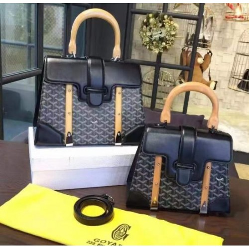 Borsa tote in pelle di vitello Goyard Y Doodling 9956 nera