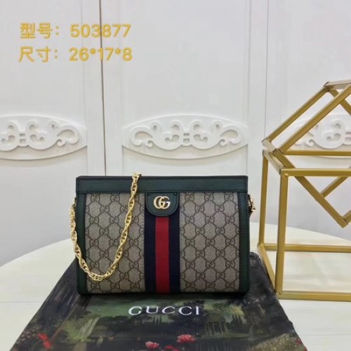 Borsa a tracolla piccola Gucci Ophidia GG 503877 verde