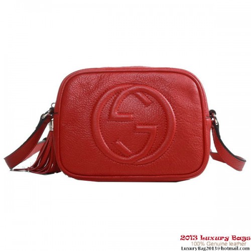 Gucci 308364 A7M0G 6523 Soho Borsa da discoteca in pelle rossa