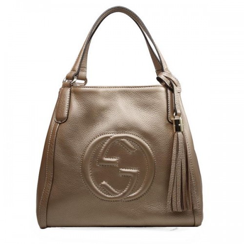 Gucci 336751 Borsa a tracolla in pelle Soho oro