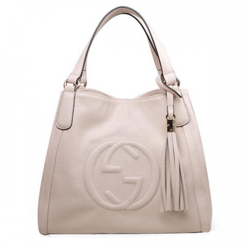 Gucci 336751 Borsa a tracolla in pelle bianca Soho