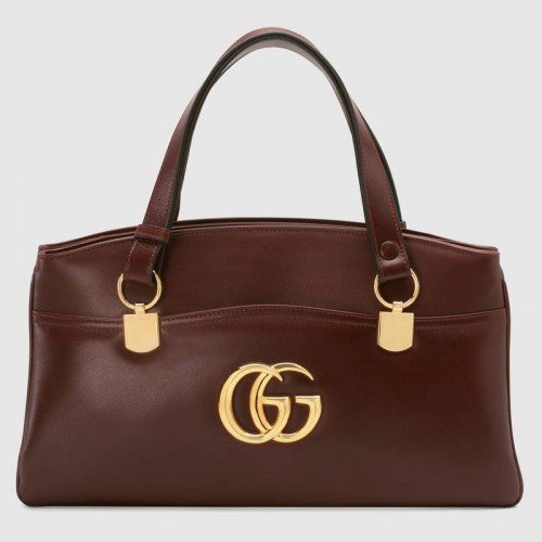 Borsa Gucci Arli grande con manico superiore 550130 Borgogna