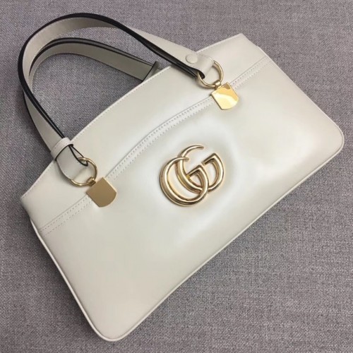 Borsa Gucci Arli grande con manico superiore 550130 bianca