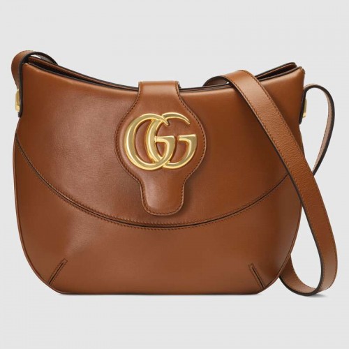 Borsa a tracolla media Gucci Arli 568857 Marrone chiaro