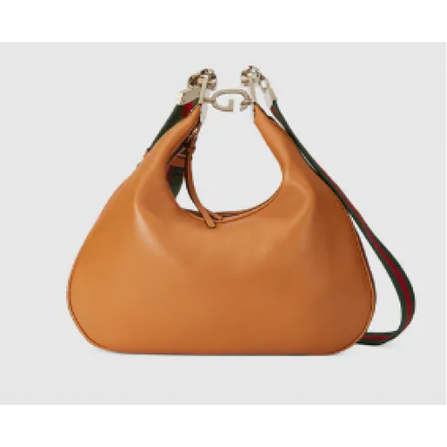 Borsa a tracolla grande Gucci Attache 702823 In pelle arancione scuro