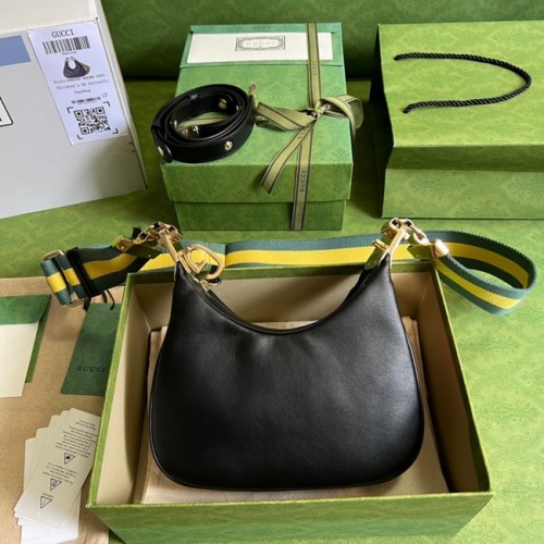 Borsa a tracolla piccola Gucci Attache 699409 nera