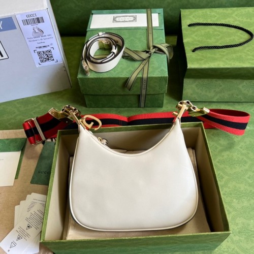 Borsa a tracolla piccola Gucci Attache 699409 bianca