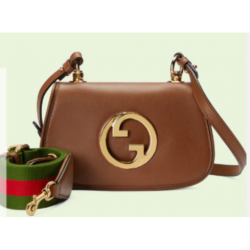 Gucci Blondie Original borsa a spalla in pelle 698643 marrone