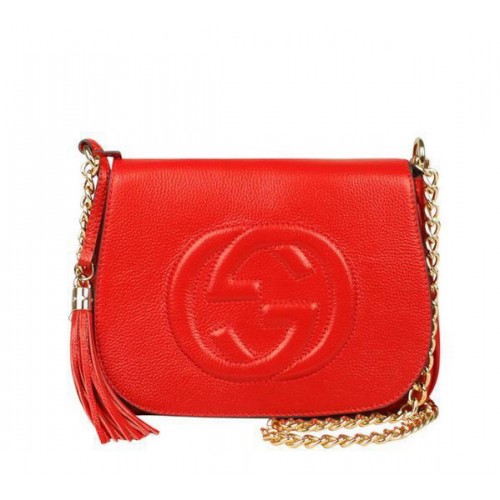 Pochette rigida in pelle di vitello Broadway Gucci 323191 rossa
