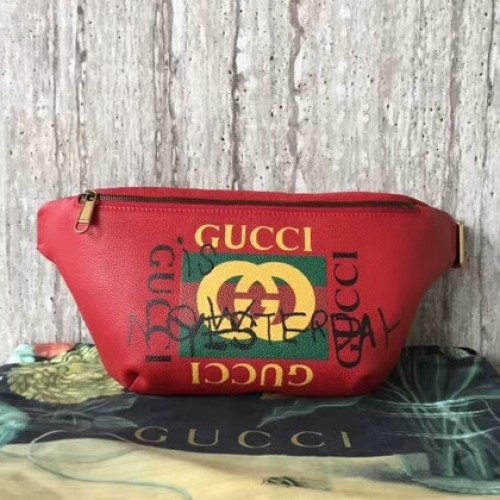 Tasca in pelle di vitello Gucci 493869 rossa