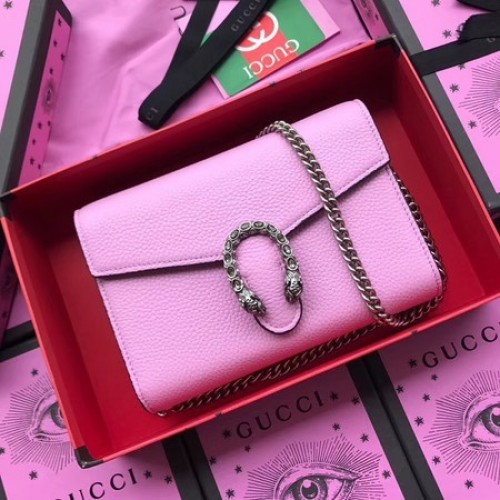 Borsa a tracolla in pelle di vitello Gucci 401231 rosa