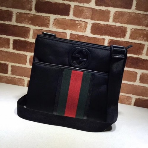 Borsa Messenger in tela Gucci 181067 nera