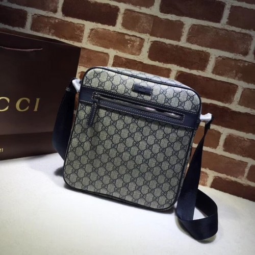 Borsa a tracolla Gucci Courrier GG Supreme 401448 Blu