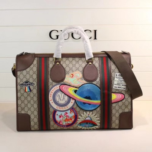 Borsone Gucci Courrier morbido GG Supreme 459291 marrone