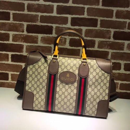 Borsone Gucci Courrier morbido GG Supreme 459311 marrone
