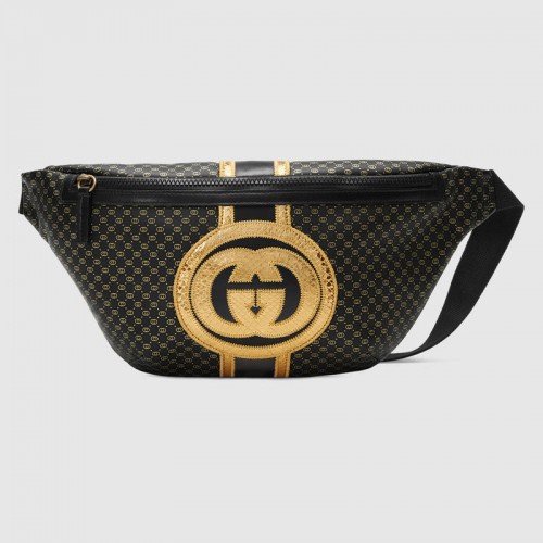 Marsupio originale Gucci-Dapper Dan 536416 nero