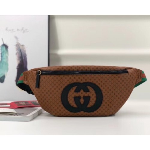 Marsupio originale Gucci-Dapper Dan 536416 marrone