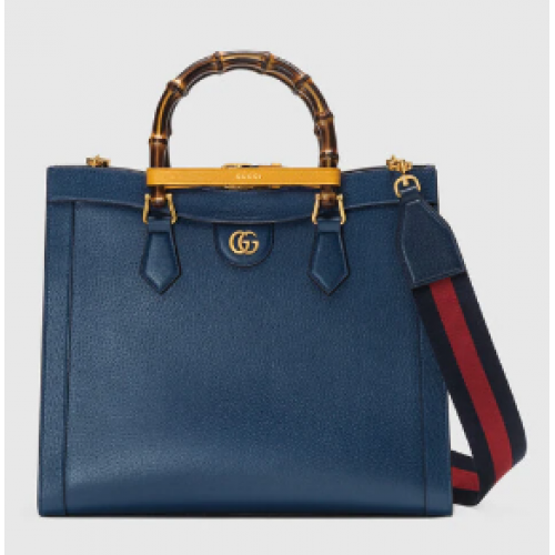 Borsa tote media Gucci Diana 678842 Blu reale