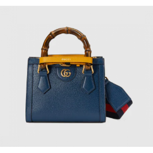 Borsa tote mini Gucci Diana 702732 Blu reale