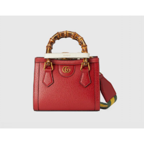 Borsa tote mini Gucci Diana 702732 rossa