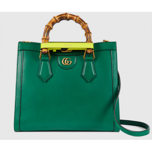 Borsa tote piccola Gucci Diana 660195 Smeraldo