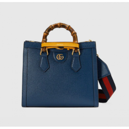 Borsa tote piccola Gucci Diana 702721 blu
