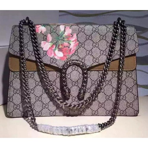 Borsa a tracolla media Gucci Dionysus Blooms 421970 Marrone