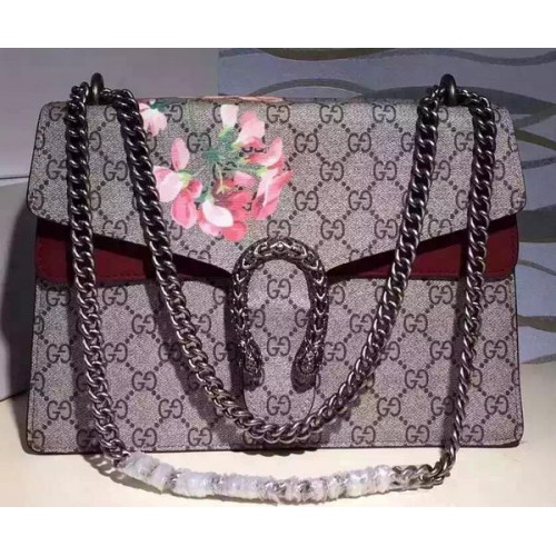 Borsa a tracolla media Gucci Dionysus Blooms 421970 rossa
